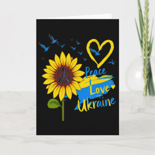 Paix tournesol Amour Ukraine Drapeau Ukraine Carte