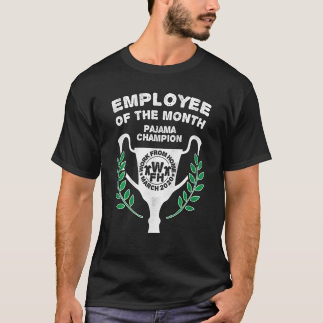 Pajama Champion Arbeit von Zuhause Mitarbeiter des T-Shirt (Vorderseite)