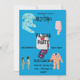 Pajama Christmas Party Invitation Einladung