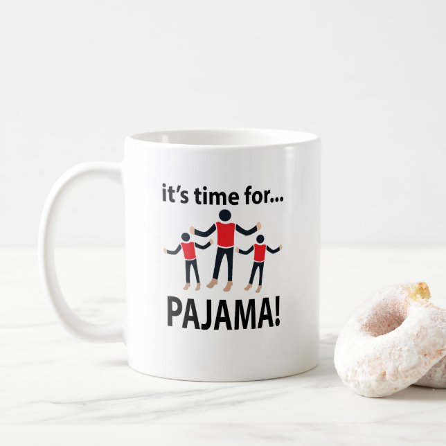 Pajama Es ist Zeit für Pajama Kaffeetasse (Mit Donut)