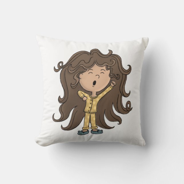 Pajama-Mädchen Pillow Kissen (Vorderseite)