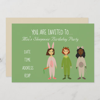 Pajama niedlich Slumber Geburtstagsparty Einladung