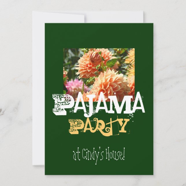 Pajama Party bei Your Name House!Einladungen Einladung (Vorderseite)