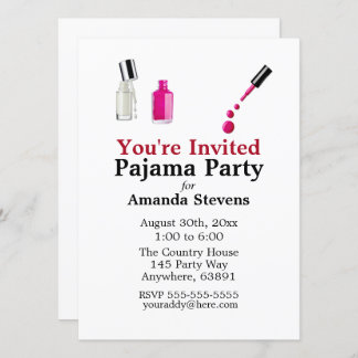 Pajama-Party Einladung