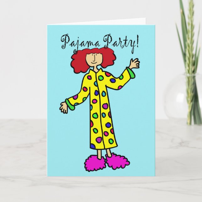 Pajama-Party Einladung (Vorderseite)