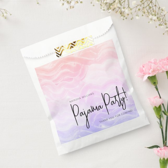 Pajama Party Farbenfrohe Pastel Elegante Geschenktütchen (Versiegelt)