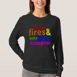 Pajama Party Lgbt Flag Lesbian Camping - Happy Cam T-Shirt