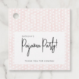 Pajama Party Polka Dots Soft Pink Geschenkanhänger