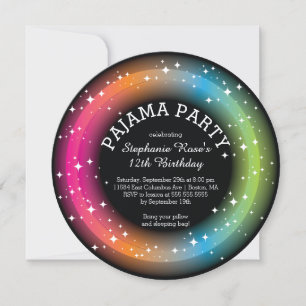 Pajama Slepover Invitations de fête d'anniversaire