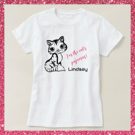 Pajamas der niedlichen und rosa Katze T-Shirt
