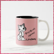 Pajamas der niedlichen und rosa Katze