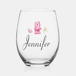 Pajamas Prosecco Chic Junggeselinnen-Abschied Cust Weinglas Ohne Stiel