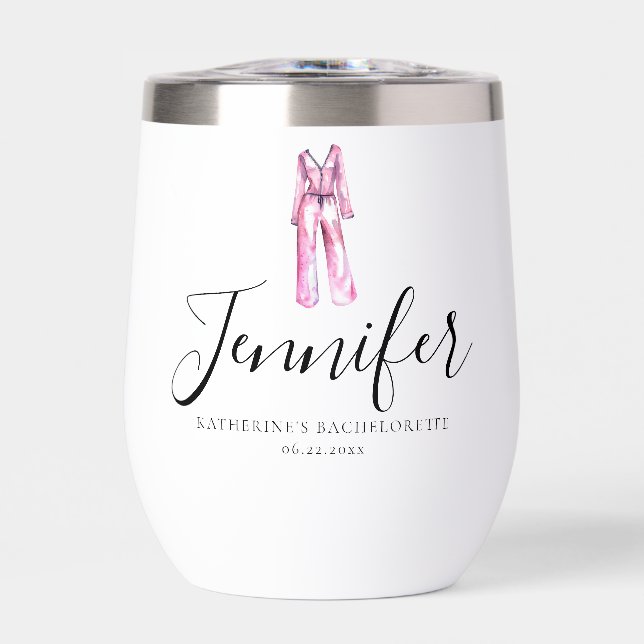 Pajamas Prosecco Chic Junggeselinnen-Abschied Viel (Vorderseite)