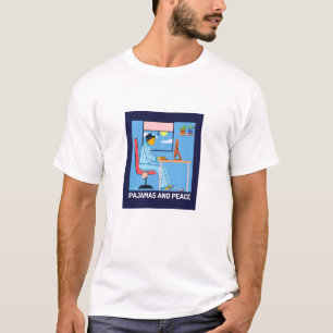 Pajamas und Peace Cosy Ästhetische Zuhause T-Shirt
