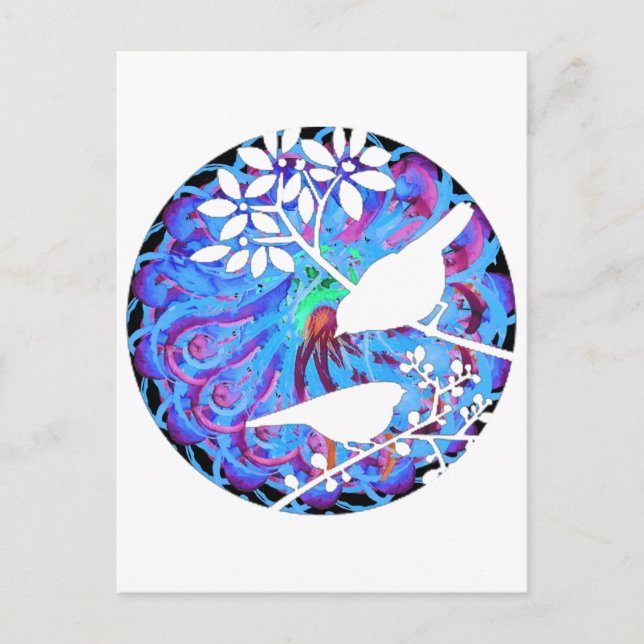 Pájaros japoneses postkarte (Vorderseite)