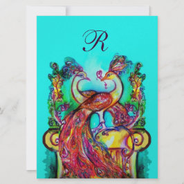 PAKETE IN LIEBE MONOGRAMM-Rot-Blau Einladung