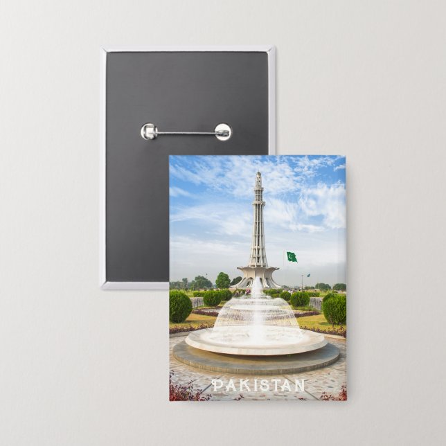Pakistan Button (Vorderseite/Rückseite)