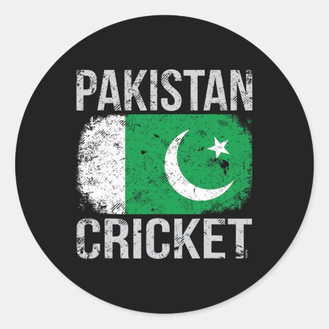 Pakistan Cricket  Runder Aufkleber (Vorderseite)