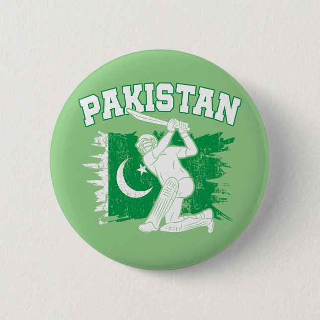 Pakistan Cricket Star, Pakistan Cricket Gift Button (Vorderseite)