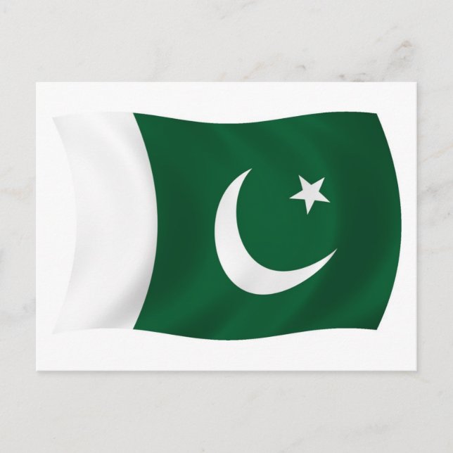 Pakistan Flag Postkarte (Vorderseite)