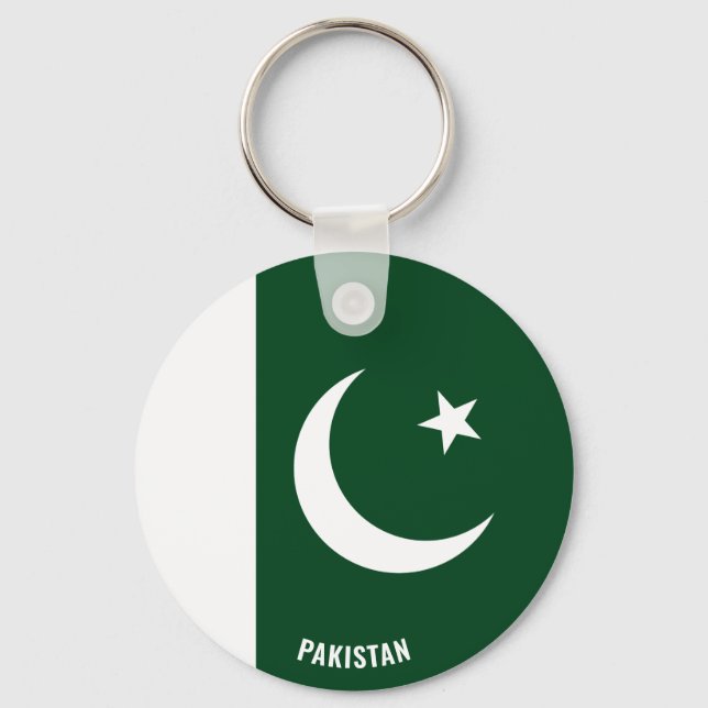 Pakistan Flagge Charming Patriotic Schlüsselanhänger (Vorderseite)