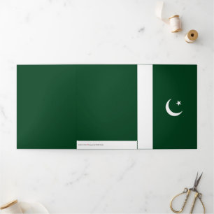 Pakistan-Flagge Dreifach Gefaltete Karte