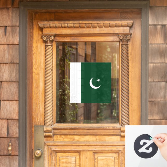 Pakistan-Flagge Fensteraufkleber (Haustür)