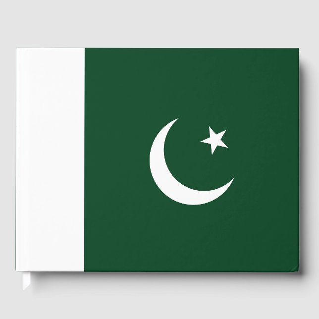 Pakistan-Flagge Gästebuch (Vorderseite)