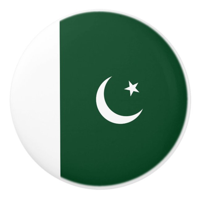 Pakistan-Flagge Keramikknauf (Vorderseite)