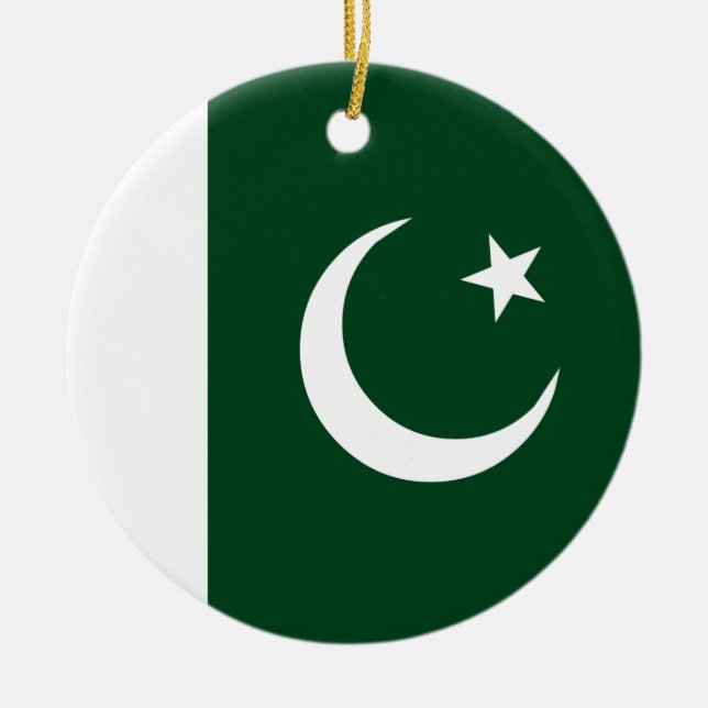 Pakistan-Flagge Keramikornament (Vorne)