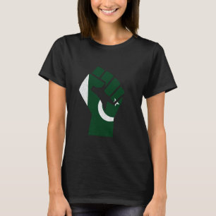 Pakistan-Flagge Pakistanische Wurzeln Handfist Pak T-Shirt