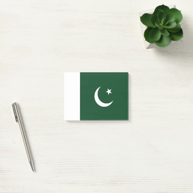 Pakistan-Flagge Post-it Klebezettel (Büro)