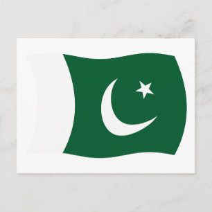 Pakistan-Flagge-Postkarte Postkarte