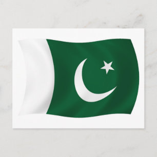 Pakistan-Flagge-Postkarte Postkarte