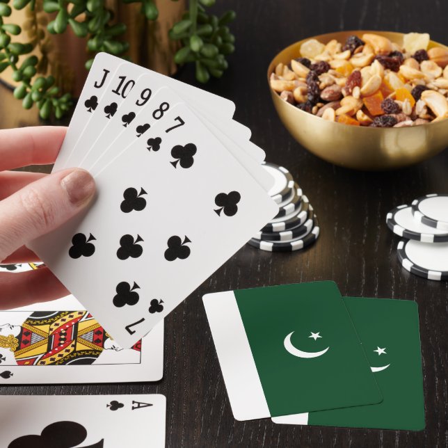 Pakistan-Flagge Spielkarten (In Situ)