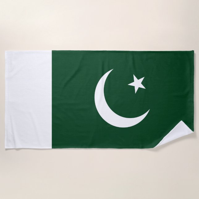 Pakistan-Flagge Strandtuch (Vorderseite)