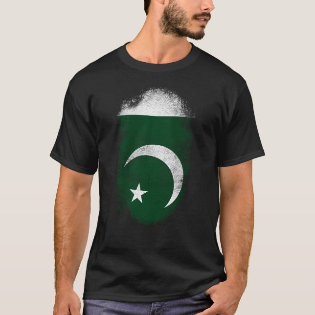 Pakistan-Flaggen-Andenken - beunruhigter T-Shirt (Vorderseite)
