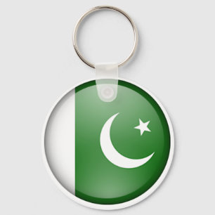Pakistan-Flaggenkreis Schlüsselanhänger