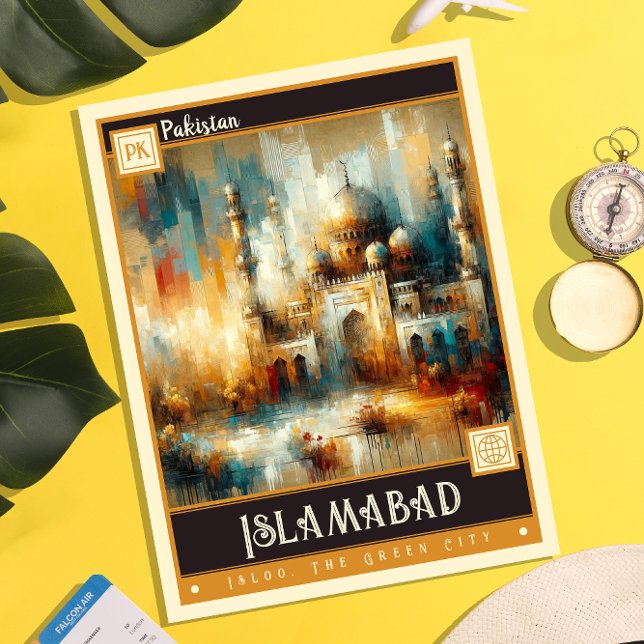 Pakistan, Islamabad | Vintage Malerei Postkarte (Von Creator hochgeladen)