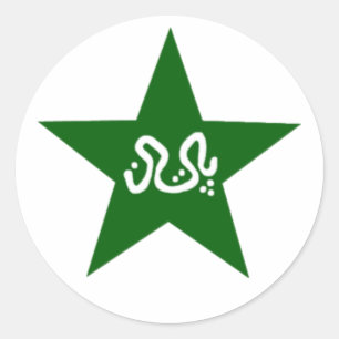 Pakistan-Kricket-Stern Runder Aufkleber