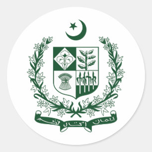 Pakistan Landeswappen Symbol Emblem Adler Runder Aufkleber