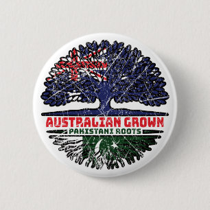 Pakistan Pakistani Australian Australia Tree Roots Button