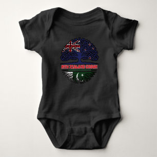 Pakistan Pakistani Neuseeländer Neuseeland Baum Baby Strampler