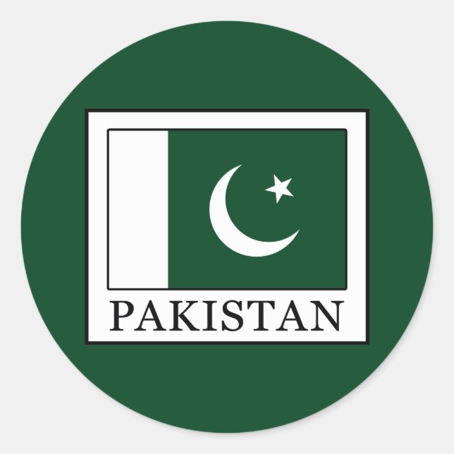 Pakistan Runder Aufkleber (Vorderseite)