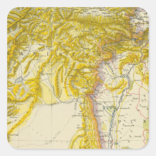 Pakistan und Afghanistan Quadratischer Aufkleber