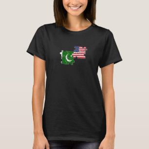 Pakistan USA pakistanisch amerikanische Flagge T-Shirt