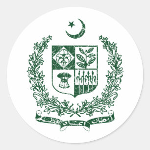 Pakistan-Wappen Runder Aufkleber