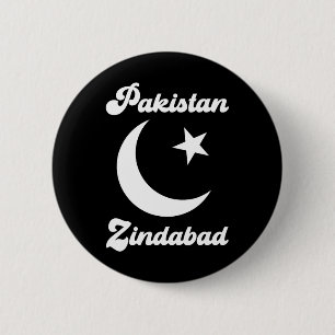 Pakistan Zindabyd Dil Pakistani Herz Flagge Stolz Button