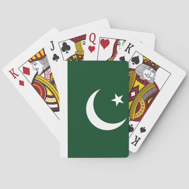 Pakistani flag Playing Cards Spielkarten (Rückseite)