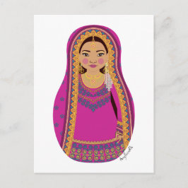 Pakistani Matryoshka Postcard Postkarte